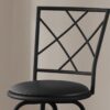Swivel Stool Bar Height, Contemporary & Modern (Set of 2) - Black - Image 5