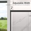 Modern Semi Frameless Double Sliding Shower Door With Sgcc Tempered Glass - Matte Black - Image 9
