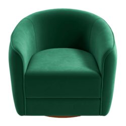 Elise - Mid-Century Modern Swivel Chair - Dark Green