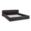 Modern Style Queen Size Upholstered Bed Frame With Headboard Thick Dark - Dark Gray - Image 9