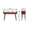 Triple Curved Console Table - Brown - Image 10