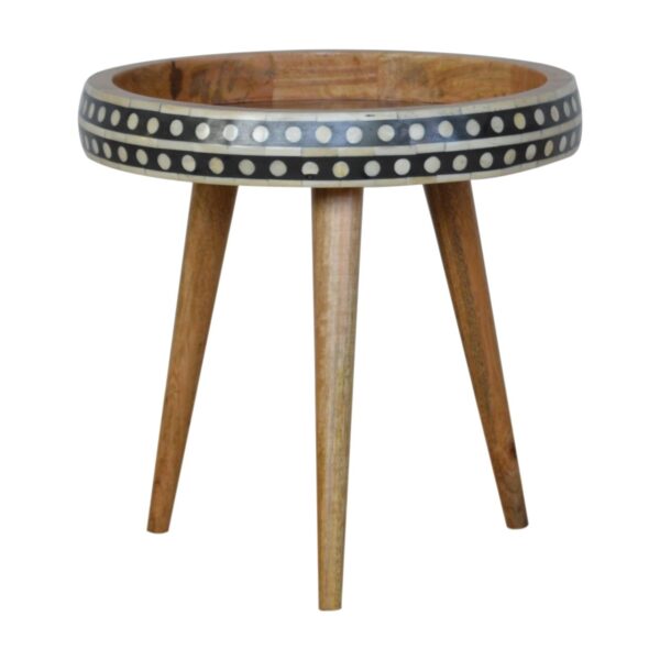 Small Dotted End Table - Oak
