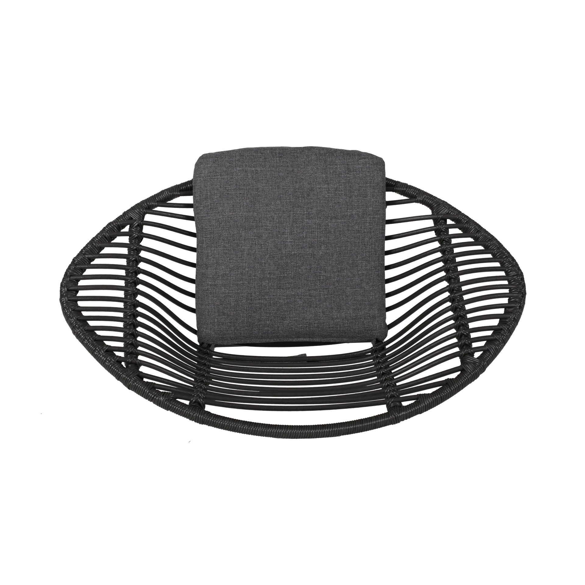 Cordella - Outdoor Woven Wicker Chairs With Cushions, (Set of 2) - Gray - Image 10