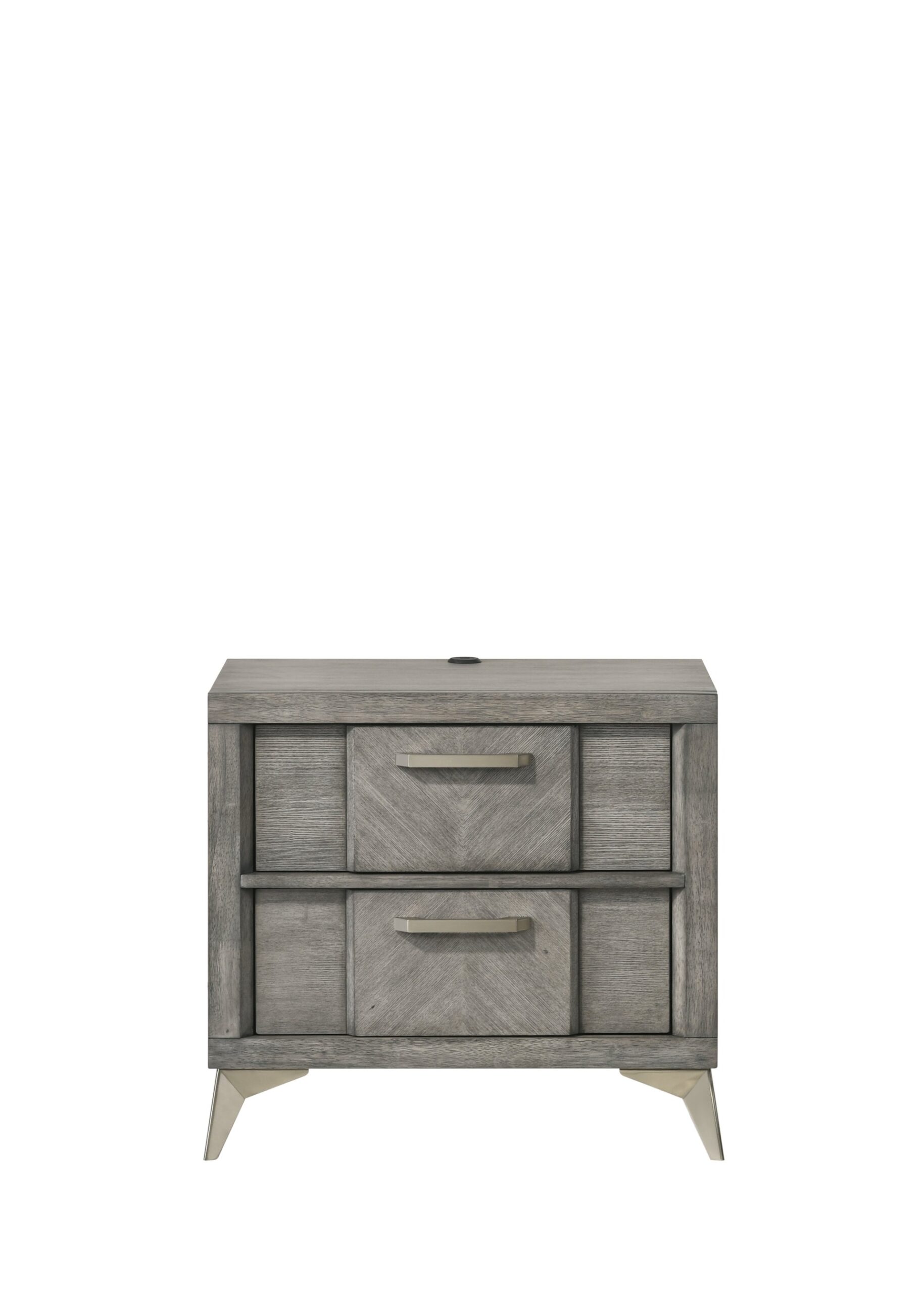 2 Drawer Night Bookmatched Veneers - Gray - Image 3
