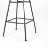 Sawtelle - Outdoor Wicker Barstools (Set of 2) With Faux Rattan And Iron Frame - Gray / Black - Image 9
