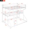 Full Long Over Twin Long Over Queen Size Triple Bunk Bed With Long And Short Ladder - White - Image 3