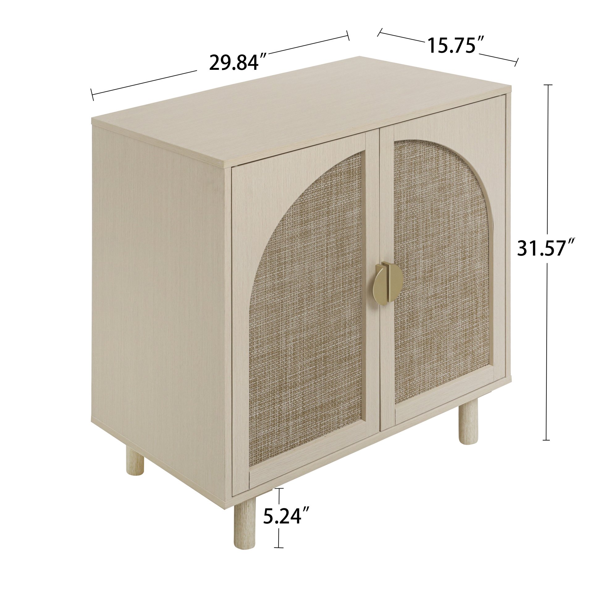 2 Door Cabinet, For Bedroom - Natural - Image 3