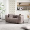 Soft Beanbag Chair With High Resilience Foam Core For Two People - Brown - Image 5