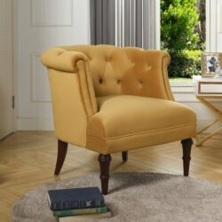 Katherine - Tufted Accent Chair - Gold