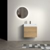 Alice - U040-Alice24-106 Bathroom Vanity With Sink, Large Storage Wall Mounted Floating Bathroom Vanity For Modern Bathroom - Oak / White - Image 2