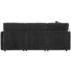 Modern Modular Sofa U Shaped Sofa Bed With Movable Ottoman, USB Ports, Phone Holder Chenille - Black - Image 13
