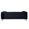 Chesterfield - Modern Tufted Velvet Living Room Sofa, 84.25''W Couch - Black - Image 7