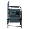 Padded Folding Outdoor Chair With Storage Pockets, Lightweight Oversized Directors Chair For Indoor, Outdoor Camping, Picnics And Fishing - Blue / Gray - Image 16