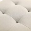 Elegant Ottoman Storage Bench With Recessed Hinge And Rivet Trim Linen - Beige - Image 7