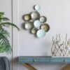 Contemporary Metal Wall Decor Accent - Golden / White - Image 4