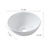16" X 16" Vessel Bathroom Sink With Easy Installation - White - Image 3
