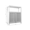 Bamboo Large Capacity Storage Cabinet With Shelves For Bathroom And Living Room - White - Image 3