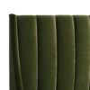 Aspen - Queen Vertical Tufted Modern Headboard Platform Bed Set - Olive Green - Image 9