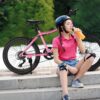 S20101 20" Kids' Bike, Boys Girls Mountain Bike Ages 8-12, 7 Speed Teenager Children Kids' Bicycles, Front Suspension Disc Brake Rear V-Brake, High Steel Frame - Pink - Image 2