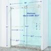 Semi-Frame Single Sliding Shower Door, 304 Stainless Steel, 5 / 16" (8Mm) Thick Sgcc Tempered Clear Glass - Brushed Nickel - Image 2