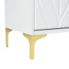 Creative Carved 4 Door Sideboard With Handleless Press To Open Design - White - Image 14