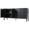 Stylish Storage Cabinet Sideboard With Unique Geometric Circle Door Design - Black - Image 9