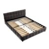 Modern Upholstered Queen Size Bed Frame With Storage Drawer - Dark Gray - Image 11
