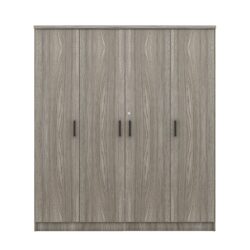 4 Door Wardrobe With 1 Drawer - Gray