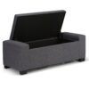 Laredo - Large Storage Ottoman - Slate Gray - Image 2
