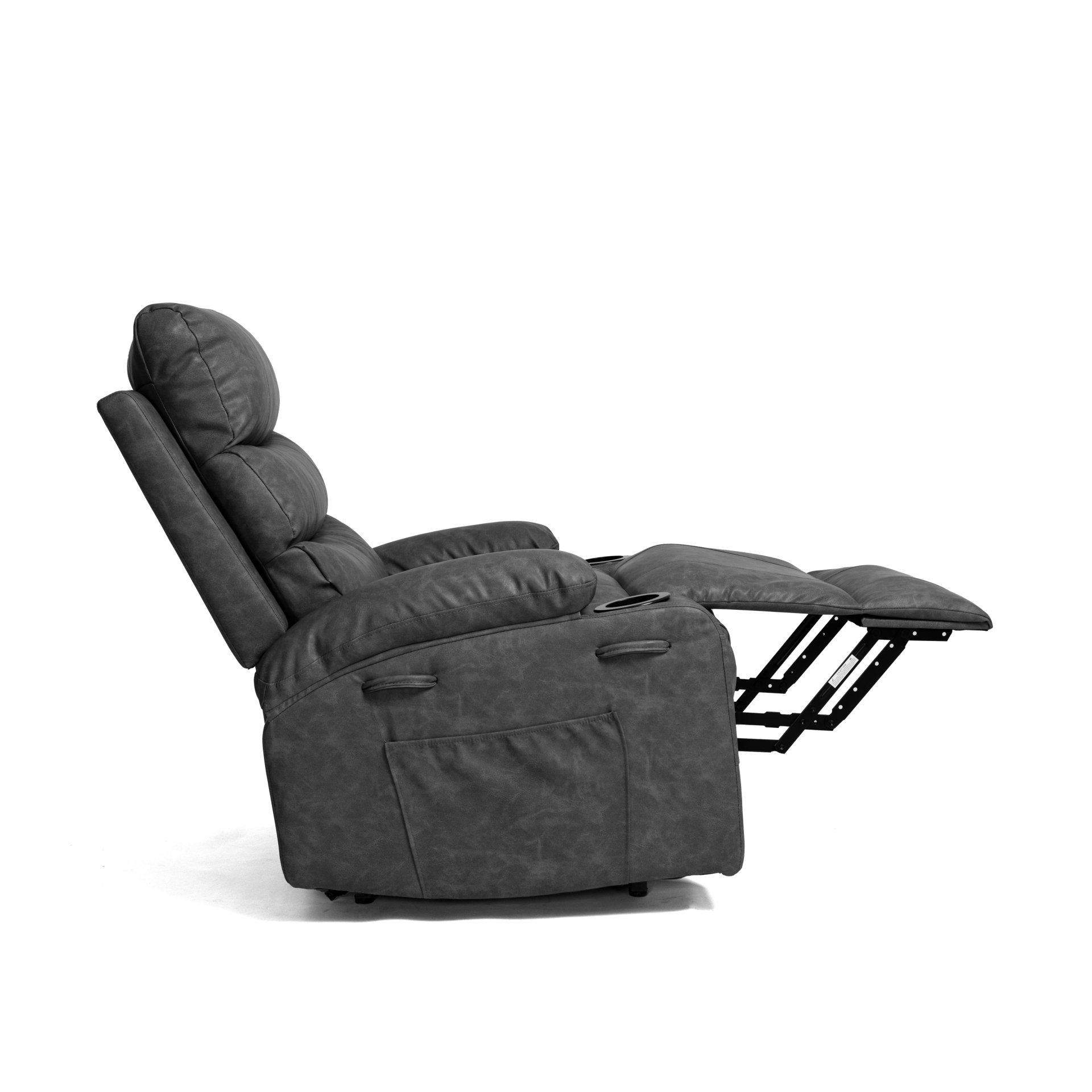 Electric Power Lift Recliner Chair Sofa With Massage And Heat - Gray - Image 10