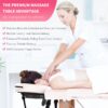 Massage Table Portable Massage Bed Lash Bed With Carrying Case Spa Table Height Adjustable, Salon Bed Face Cradle Bed - Cream - Image 4