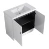 Modern Bathroom Vanity With Resin Sink & Soft Close Cabinet Doors, Durable - White - Image 14