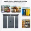 6Ft X 5Ft Outdoor Metal Storage Shed With Window And Transparent Plate For Garden, Lawn - Black / White - Image 8