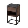 Armando Living Room Side Cabinet, Corner Cabinet, Bedroom Night Stand - Dark Brown / Black - Image 6