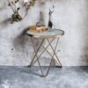 Valora - Glass Top End Table - Champagne - Image 3