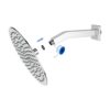 Elegant 6" Shower Arm With Flange, Stainless Steel Construction For Rain Shower Heads - Chrome - Image 8
