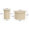 Coffee Table (Set of 2), Round Coffee Table, Modern Side Tables Accent End Table For Living Room, Apartment - Natural - Image 3