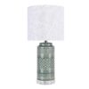 Casa - Contemporary Table Lamp (Set of 2) - Sage Green Crackle / Polished Nickel / White - Image 2