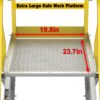 Heavy Duty Aluminum 4 Step Rolling Platform Ladder With 375Lbs Capacity And Safety - Silver - Image 8