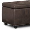 Hamilton - Storage Ottoman - Distressed Brown - Image 3