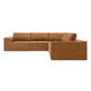 Modular Sectional With Wide Seat Free Combination L Shaped Couch Set Cloud Upholstered Minimalist Boneless Sofa - Brown - Image 7