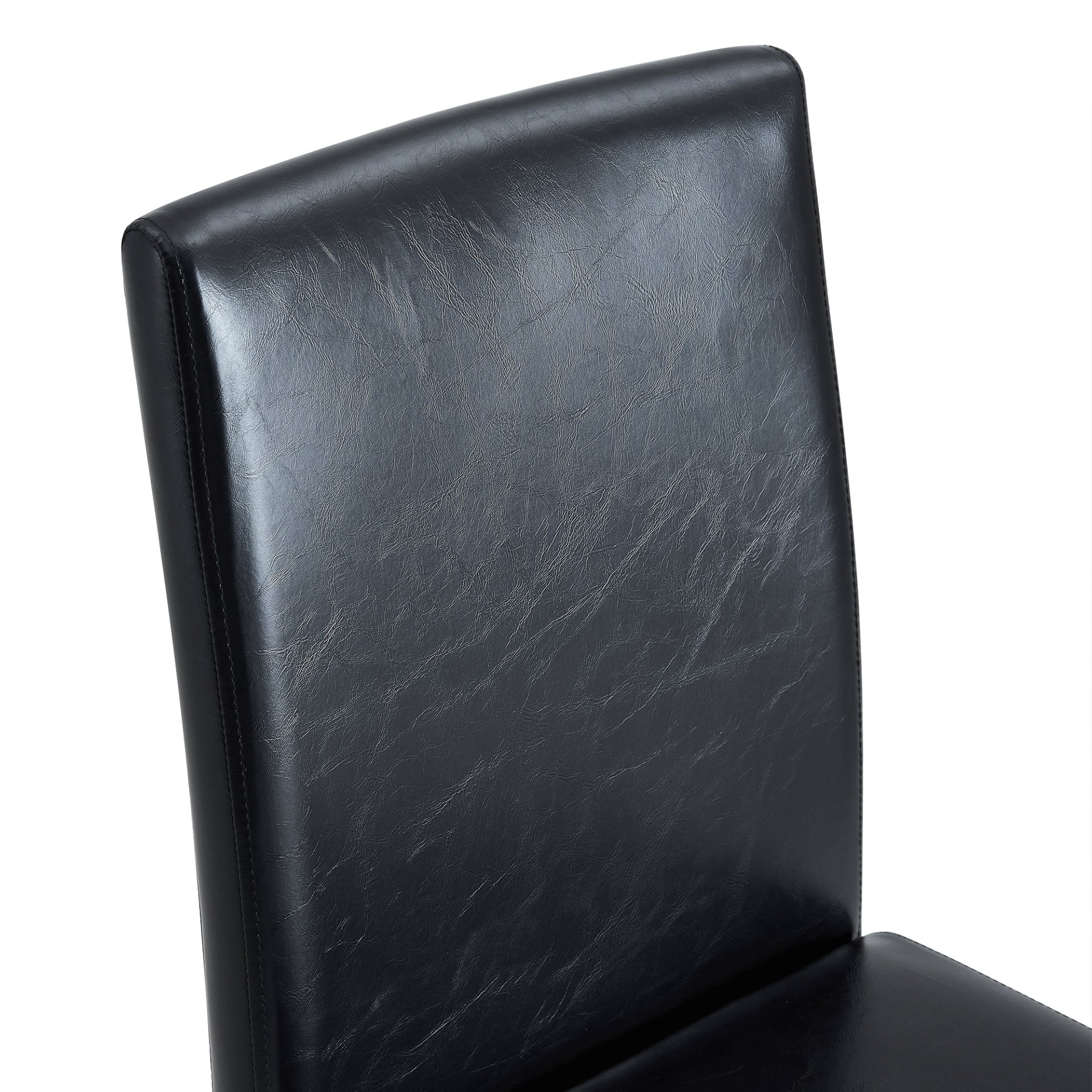(Set of 2) Backrest Chairs With Metal Legs, They Are Ideally Suited For Minimalist And Contemporary Home Styles - Black / Silver - Image 14