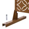 Freestanding Decorative Privacy Screen For Deck Balcony Patio, Metal Privacy - Brown - Image 10
