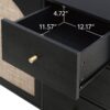2 Door, 3 Drawer Cabinet, Suitable For Bedroom - Black - Image 7