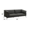 Tadi - Top Grain Leather Sofa - Black - Image 6