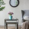 Circle Wall Mirror With Wooden Frame, Antique Classic Accent Mirror, For Living Room - Black - Image 6