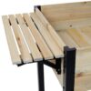 Raised Garden Bed With Metal Legs And Folding Storage Shelf For Outdoor Patio Deck Balcony - Black / Natural - Image 17