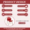 4 Piece Set Of Single Chairs With A Design Combining Modern And Traditional Elements, Durable And Comfortable - Crimson - Image 8