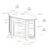 Classic Glass Door Fireplace TV Stand For TVs Up To 55" - White Oak - Image 2