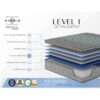Comfort Care - 14" King Size Euro Top Hybrid Mattress, Plush Comfort - Gray / Blue - Image 14